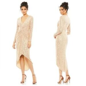 Mac Duggal Rose Gold Sequin Gown